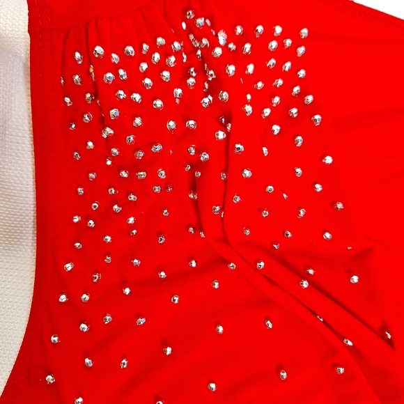 NWT Marina brand " The Jump into Something Red" plus-size jumpsuit size 2X. - Picture 4 of 7